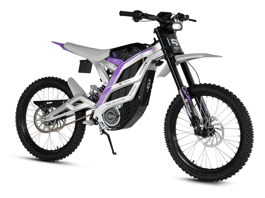 Right view-3 | 79BIKE Falcon-pro (Silver+purple) | Electric Off-road Motorcycle