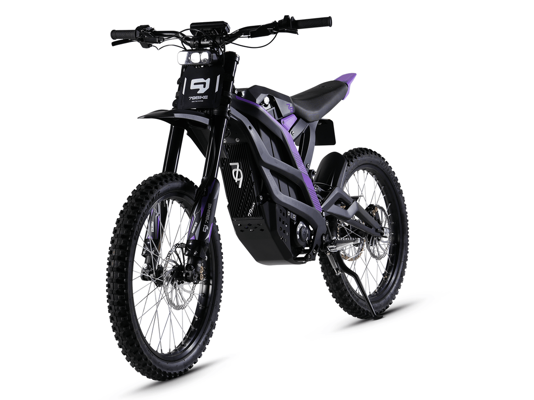 Left view-2 | 79BIKE Falcon-pro (Black+purple) | Electric Off-road Motorcycle