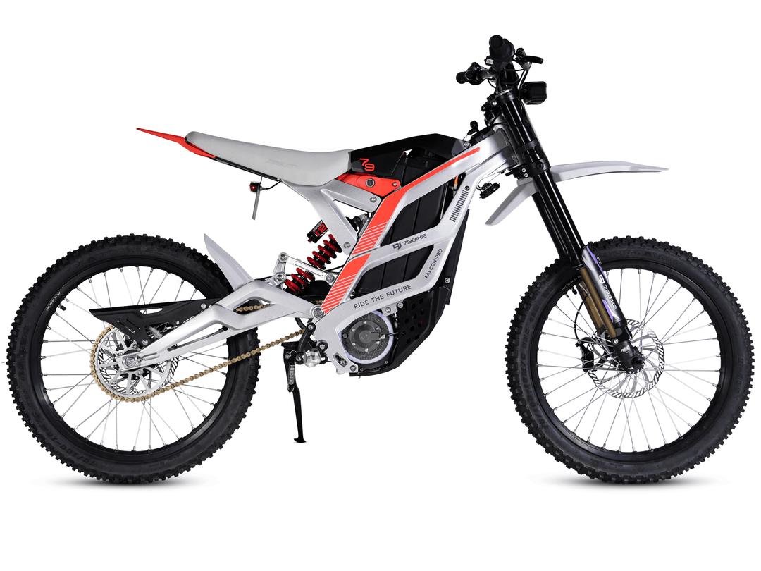 Right view-1 | 79BIKE Falcon-pro (Silver+red) | Electric Off-road Motorcycle